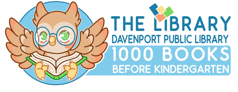 The 1000 Books Before Kindergarten logo, depicting an owl reading a book.